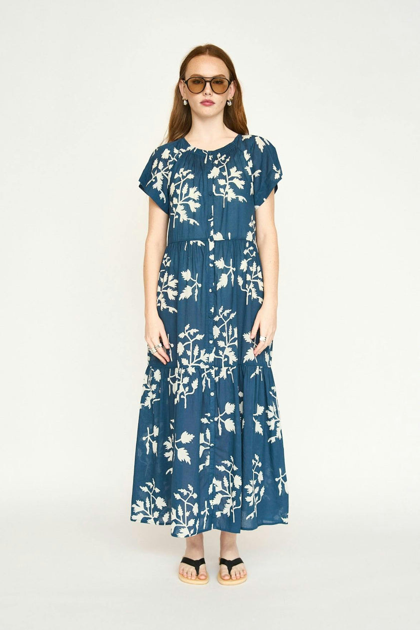 Vienna Maxi Dress in Navy Fig