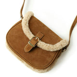 Shae Suede Crossbody Buckled Bag