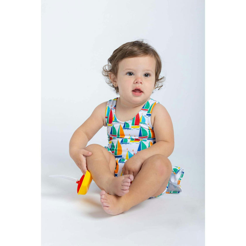 Sailboat Print Swimsuit