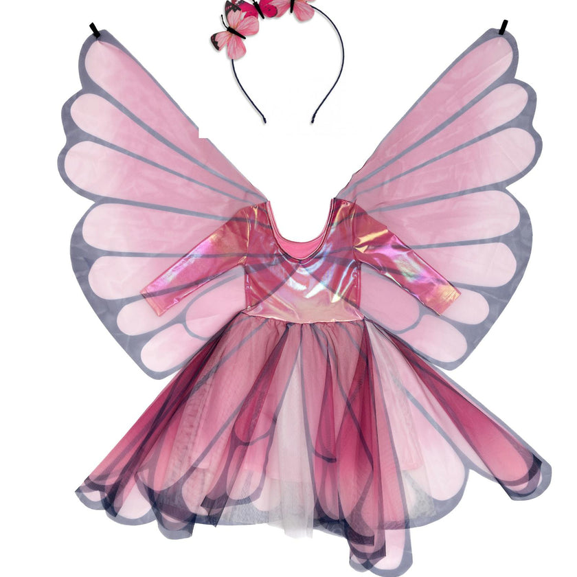 Butterfly Twirl Dress with Wings