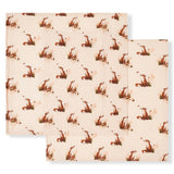 Floral Organic Cotton Muslin Two-Piece Burp Cloth Set