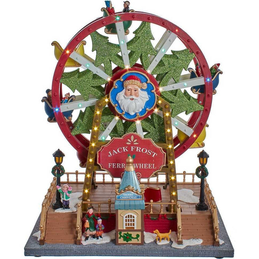 13-Inch Lighted Musical Christmas Ferris Wheel with Motion