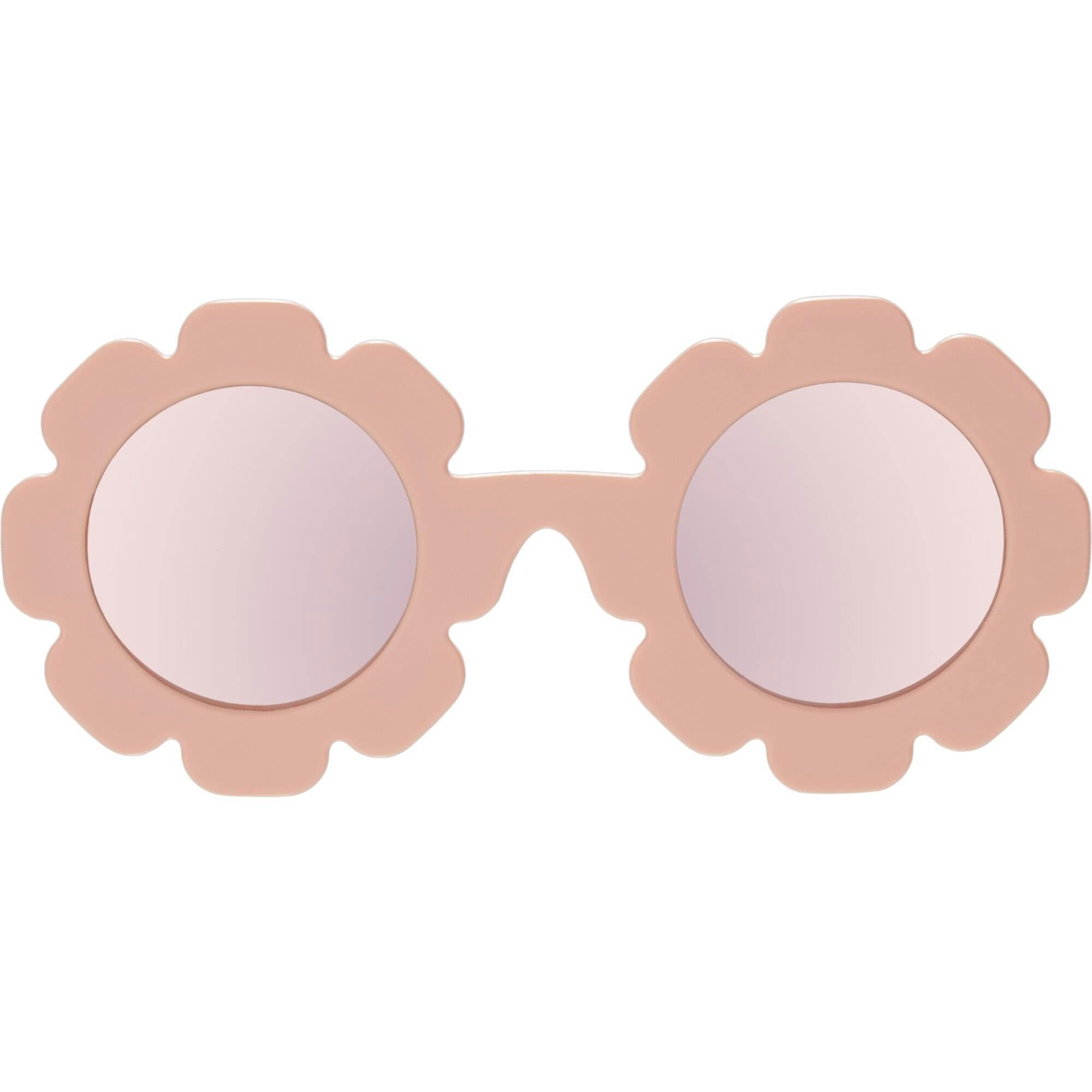 Polarized Flower: Rose Gold Mirrored Lens