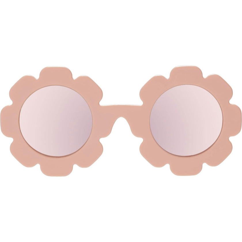 Polarized Flower: Rose Gold Mirrored Lens