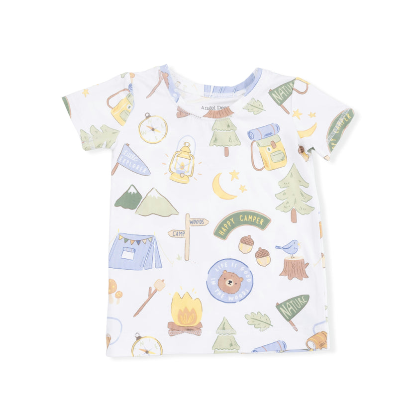 Camping Blue - Short Sleeve Loungewear Set