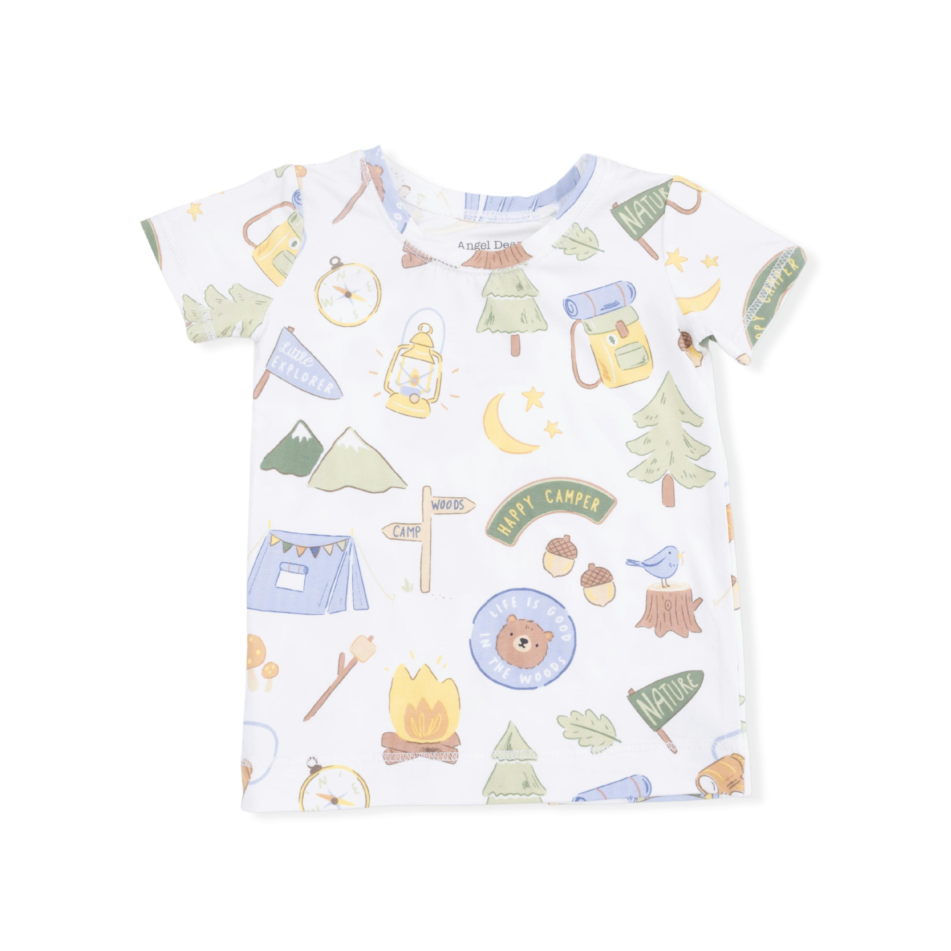 Camping Blue - Short Sleeve Loungewear Set