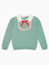 Sage Green Madena Cotton Girl Jumper