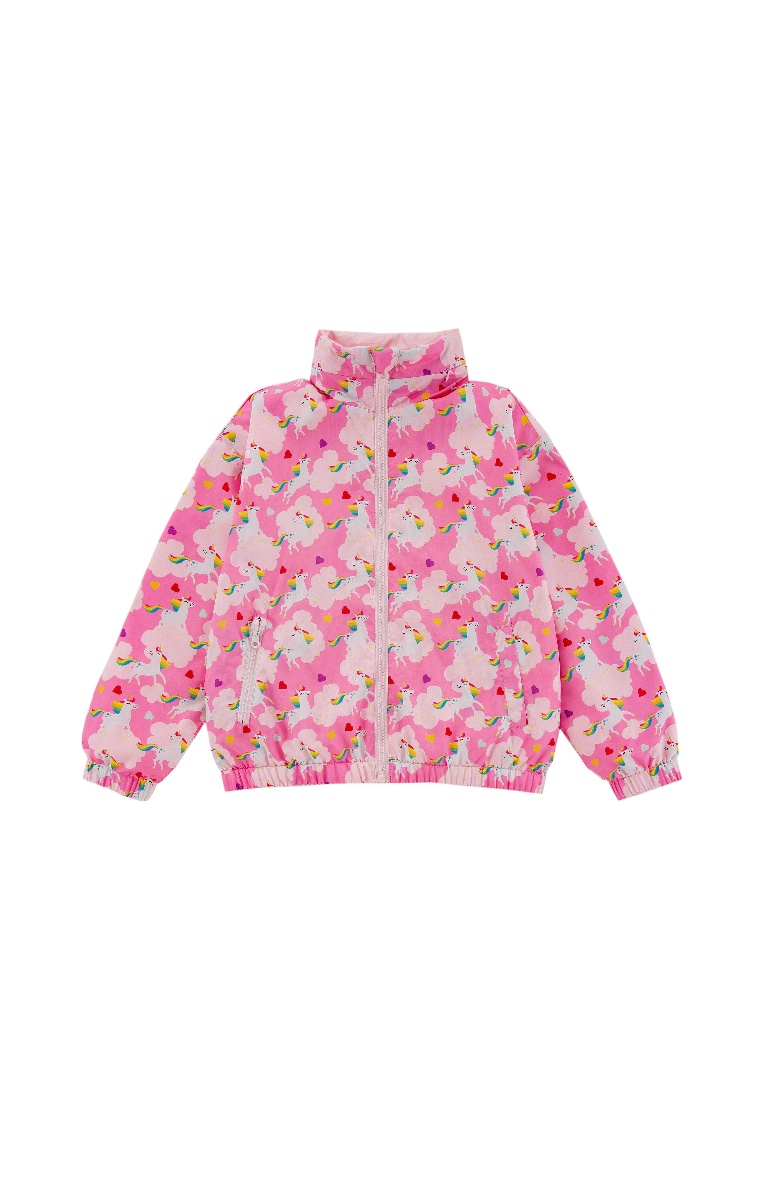 Max Reversible Rain Jacket Windbreaker, Dancing Unicorn