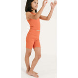 Ribbed Cycle Shorts, Orange
