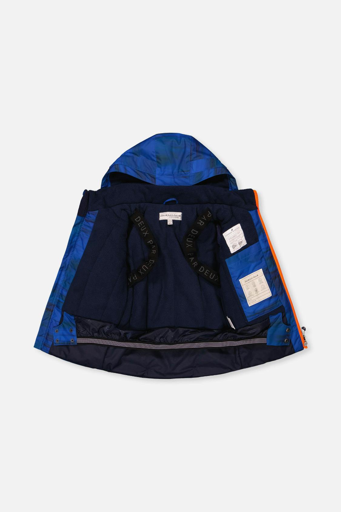Two Piece Play Snowsuit Navy Blue and Orange with Blue Pants
