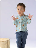 Touchdown Time - Grey Mist - Long Sleeve Henley