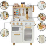 Little Chef Memphis Small Play Kitchen - White/Gold