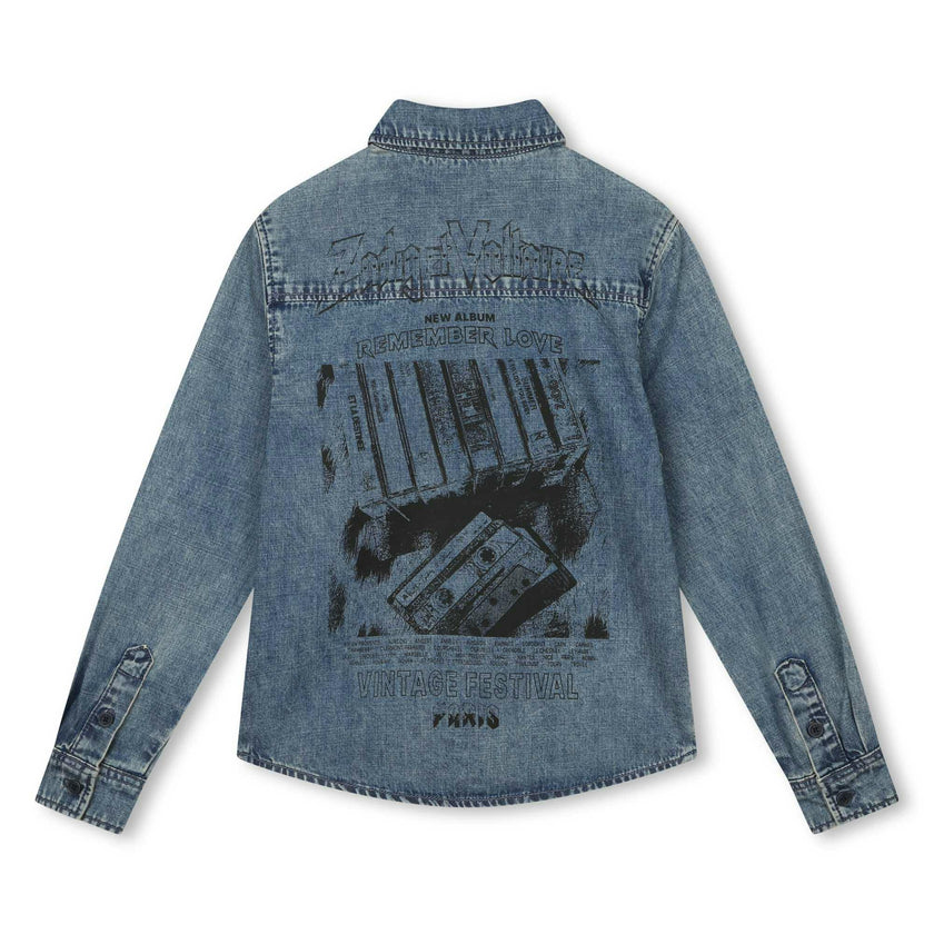 ZADIG & VOLTAIRE Vintage Festival Cotton Denim Shirt
