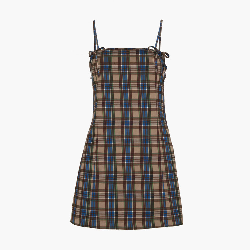 The Rennie Dress - Brown Spencer Plaid
