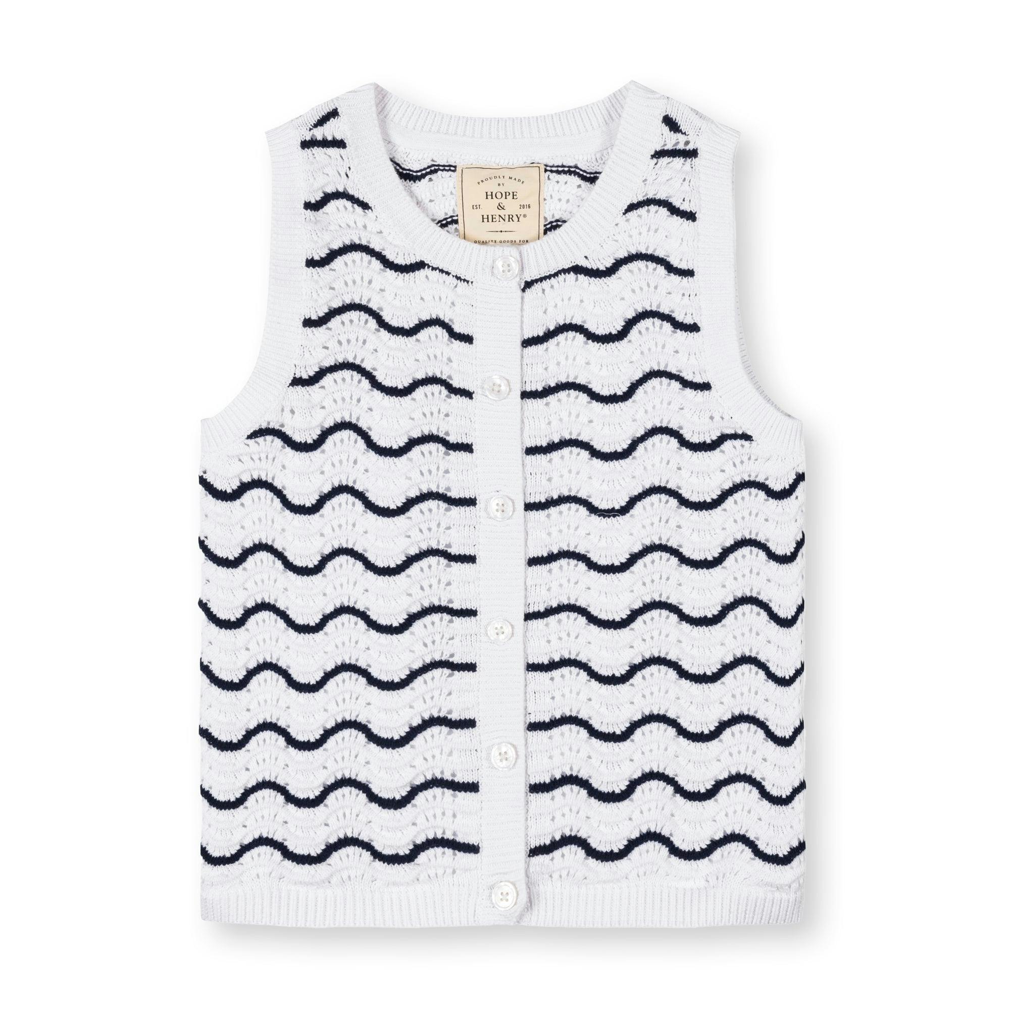 Organic Button Front Sweater Tank