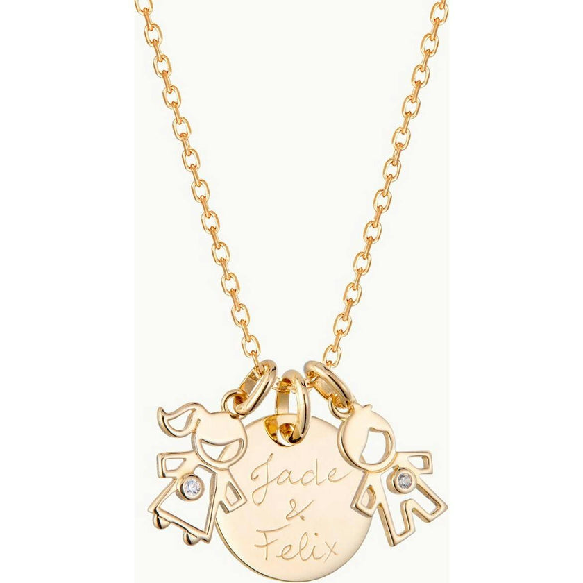 Mini Crystal People Charm 18k Rose Gold Plated
