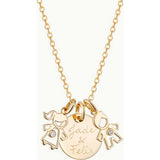Personalized Crystal Mummy Necklace, 14k Gold Plated