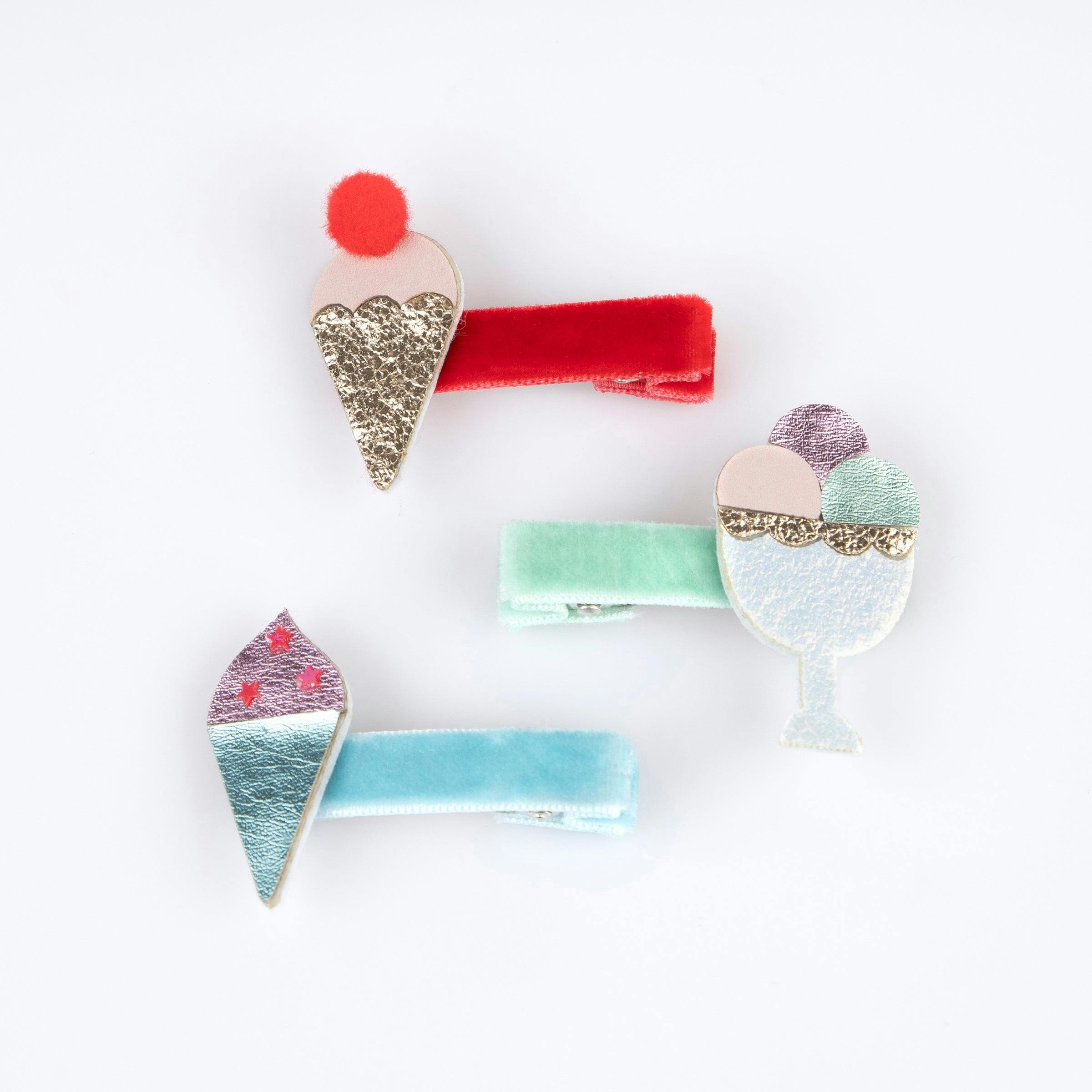 Ice Cream Hair Clips