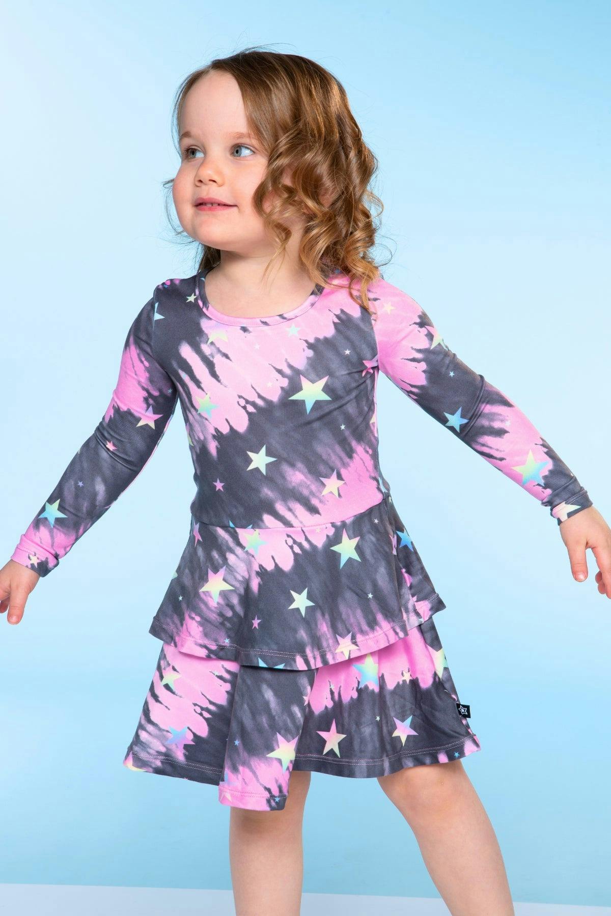 Simply Soft Long Sleeve Ruffle Skirt Dress