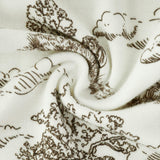 Country Toile Luxe Stretch Knotted Beanie Hat