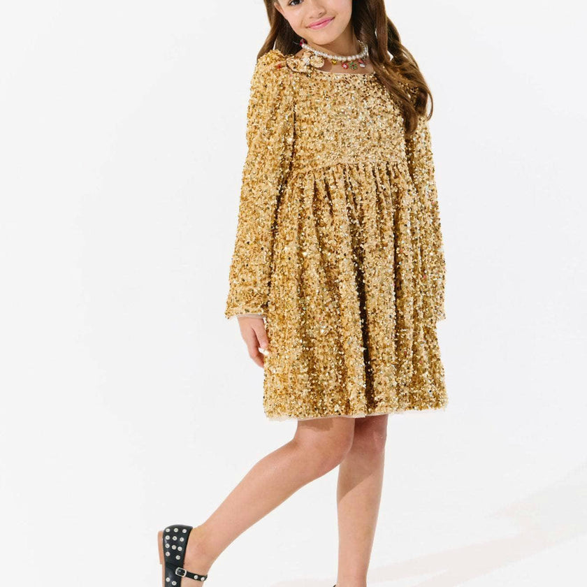 Golden Party Shimmer Dress