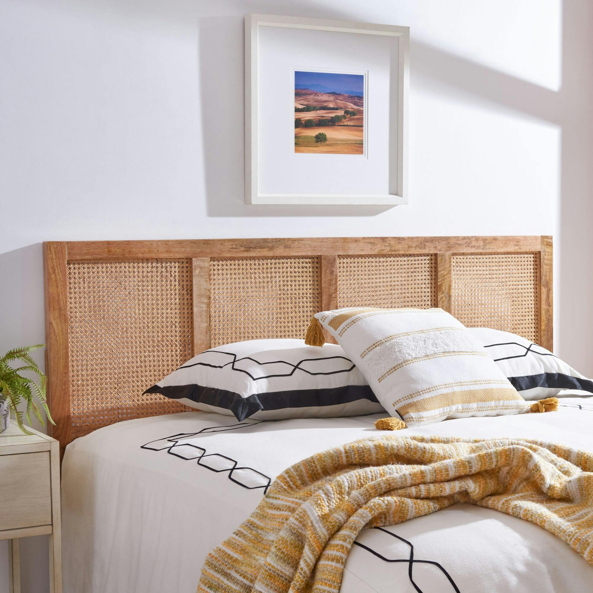 Vienna Cane Headboard, Natural