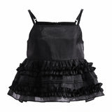 Black Calista Ruffle Skirt Set