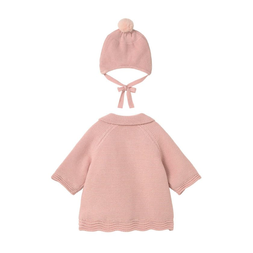 Rose Knit Jacket with Hat