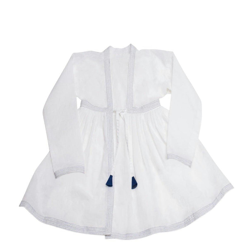 Cotton Tassel Wrap Dress