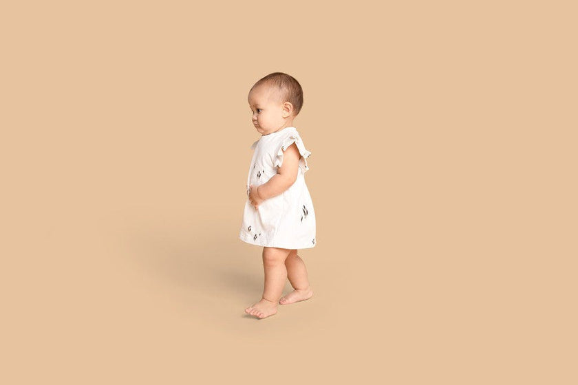 Baby Tent Box Pleated Sleeve Dress