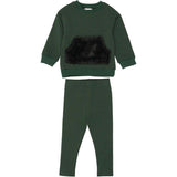 Unisex Couture Contrast Front Pocket Sweater & Pant 2-Piece Set