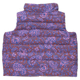 Girls Reversible Riley Vest - Purple Paisley Vines