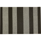 Bold Stripe Shag Floor Mat, Grey