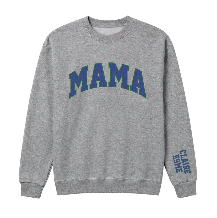MAMA Personalized Printed Sweatshirt, Gray