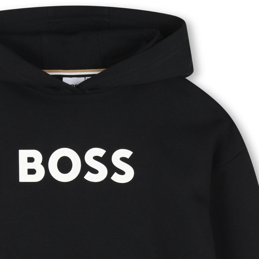 Black Loose-Fit Hoodie