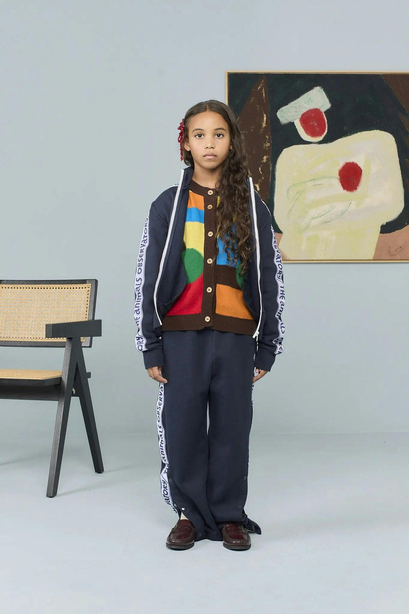 Navy Zebra Track Jacket