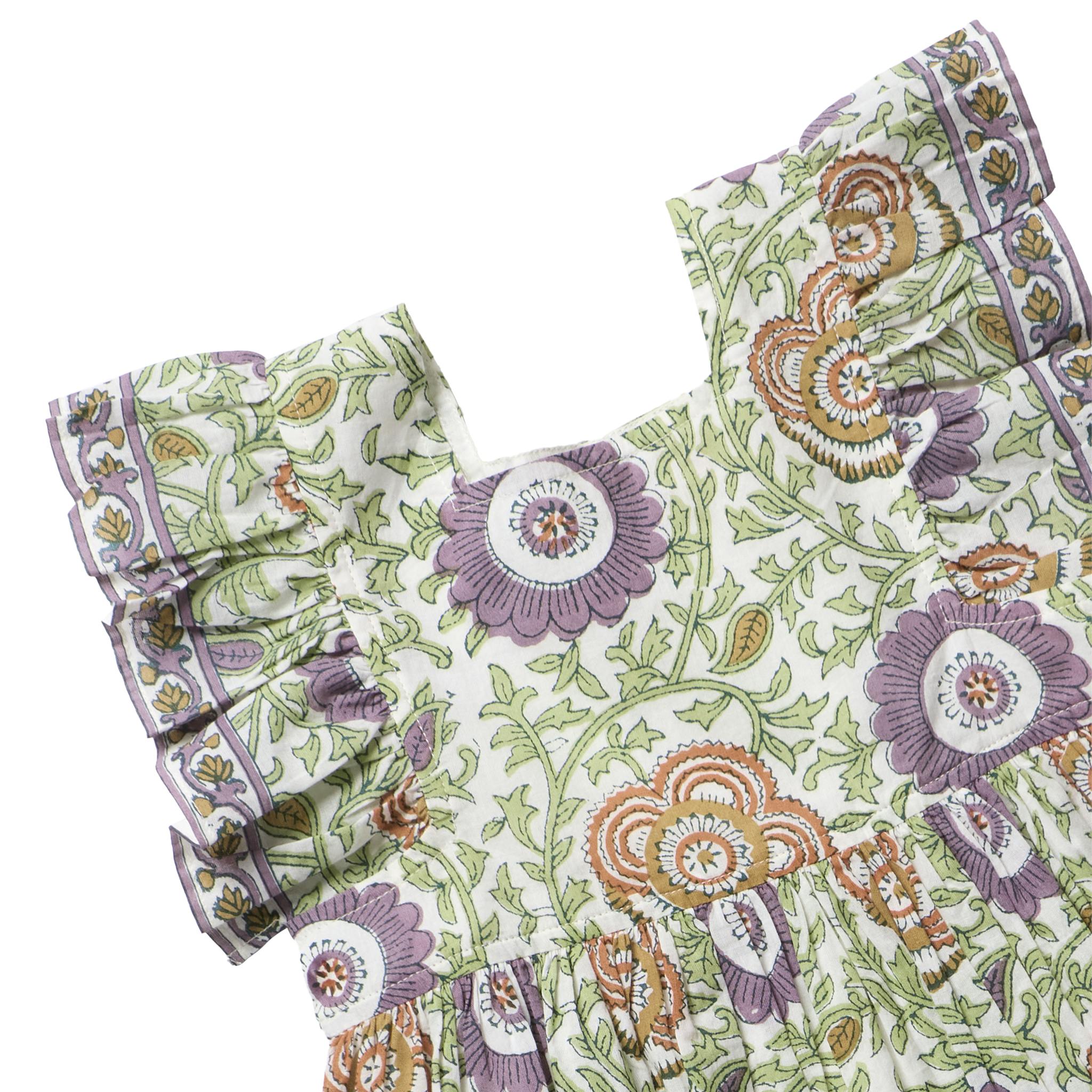 Girls Elsie Dress - Lilac Lisbon Floral