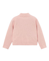 Pink Jacket With Scalloped Detail