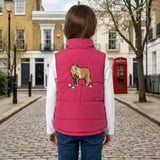 Richmond Embroidered Girl's Vest - Pink Pony