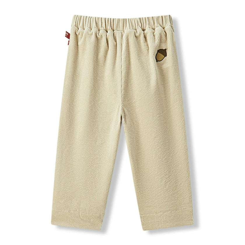 Beige Corduroy Pocket Pants