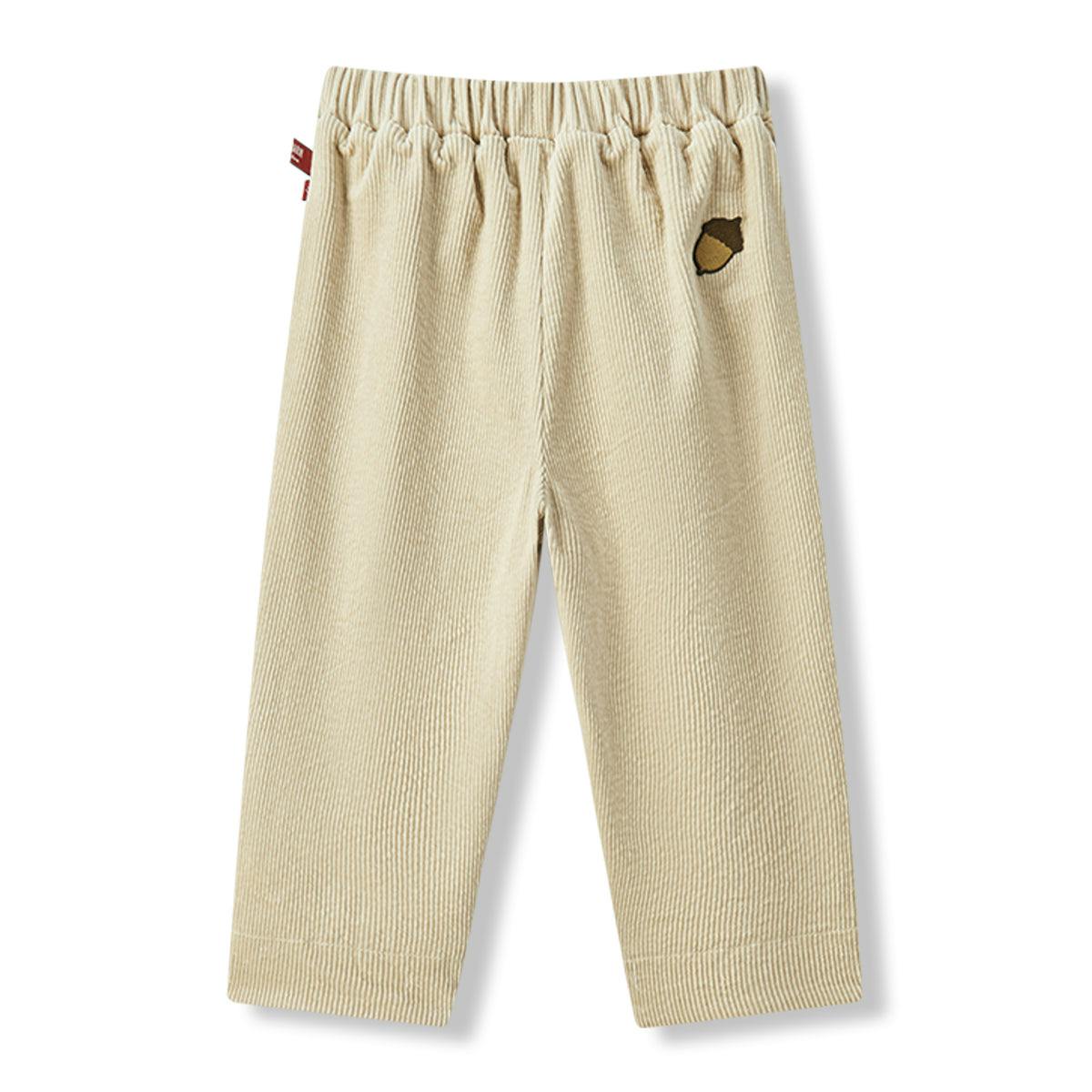 Beige Corduroy Pocket Pants