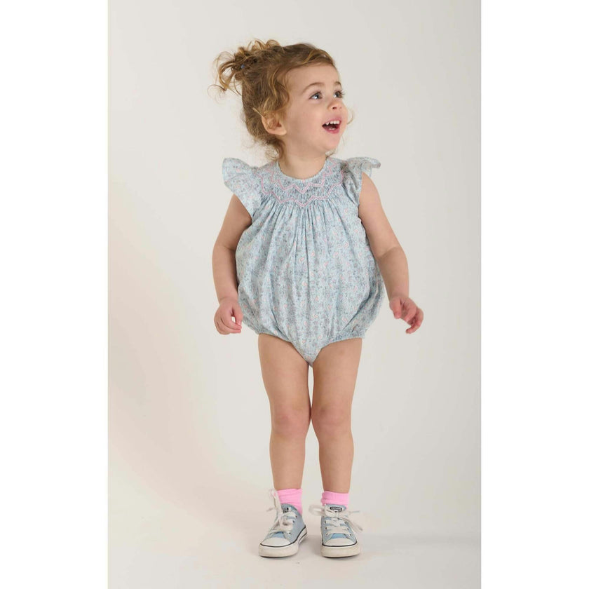 Hand-Smocked Baby Bubble - Wren