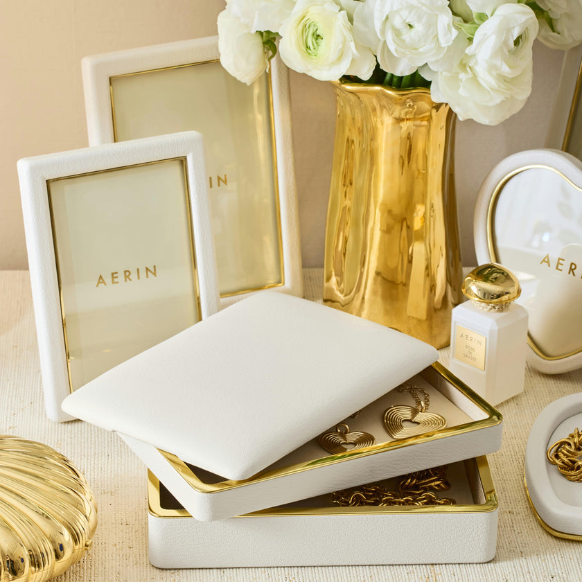 Piero Leather Frame, White