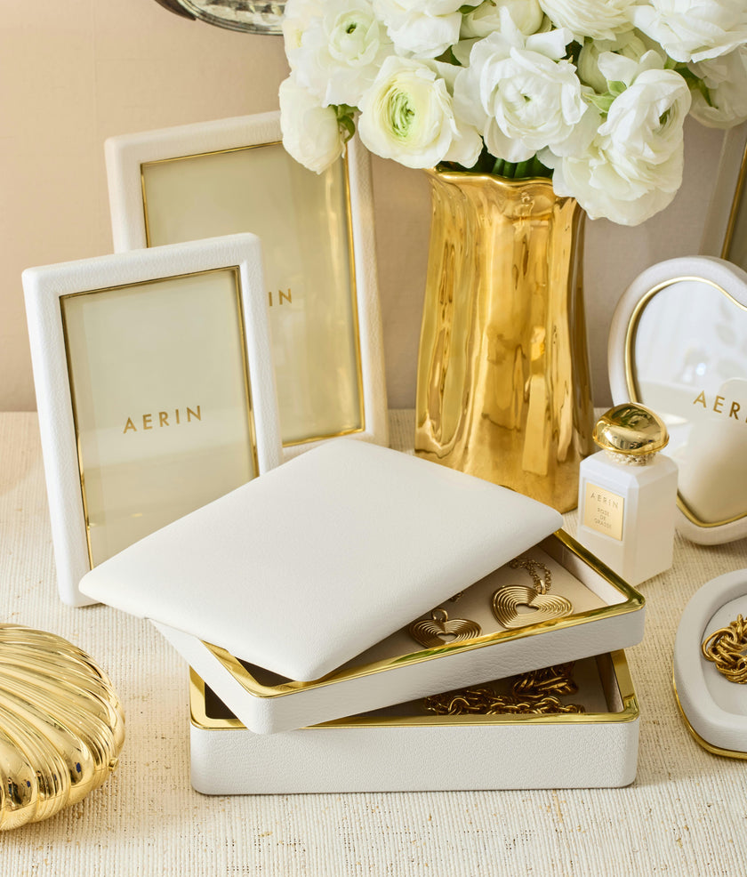 Piero Leather Frame, White