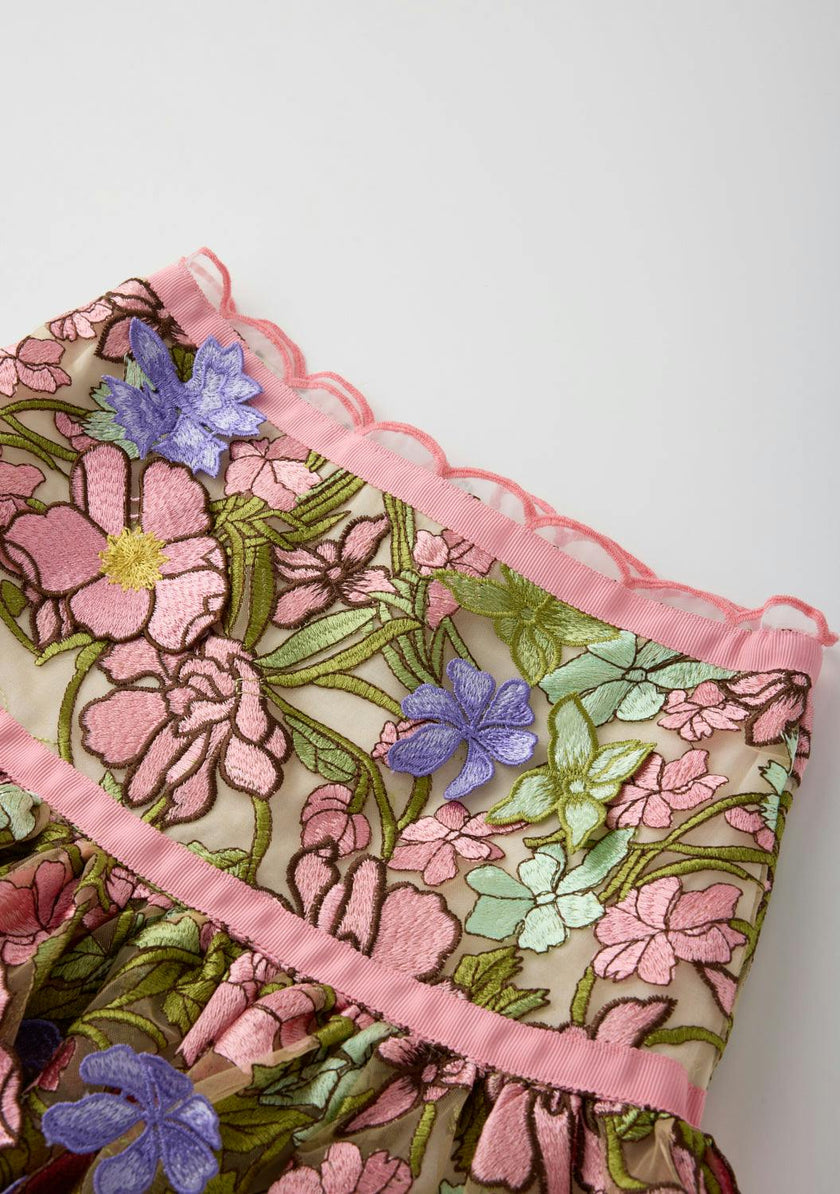 Bonnie Embroidered Mini Skirt