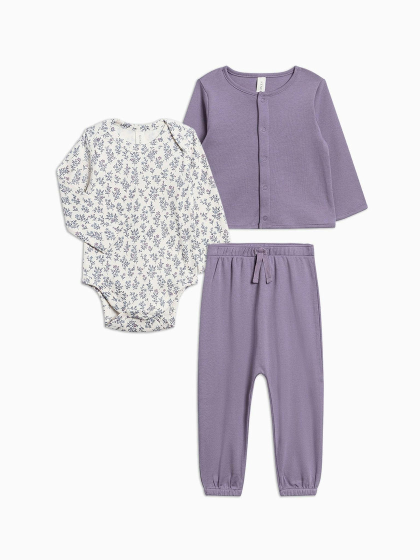 Organic Infant Layette Winter Top and Pant Bundle