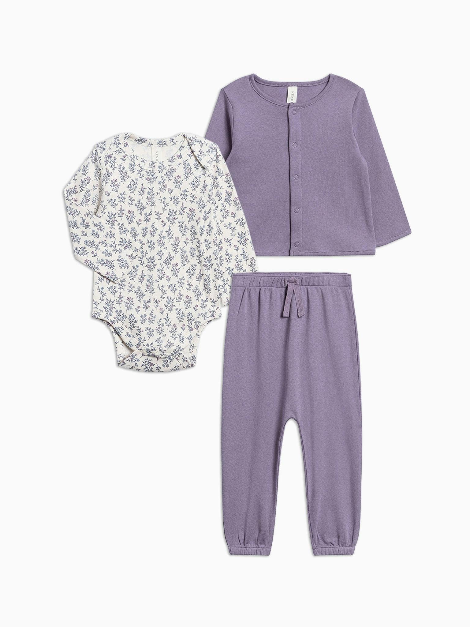 Organic Infant Layette Winter Top and Pant Bundle