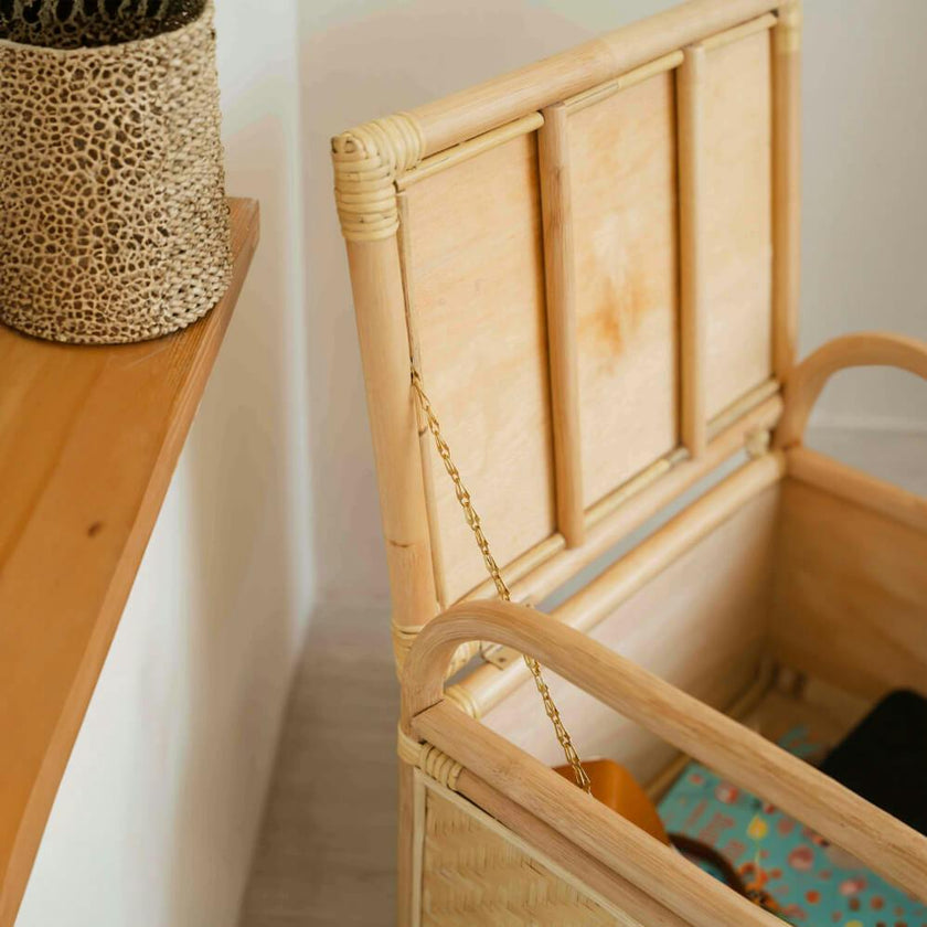 Handcrafted - Mia Storage Bench Trunk - Rattan Wicker