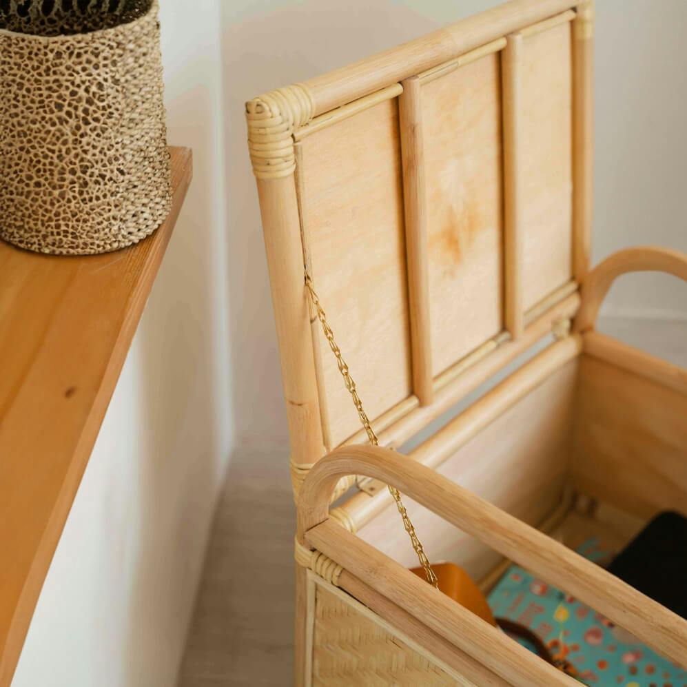 Handcrafted - Mia Storage Bench Trunk - Rattan Wicker