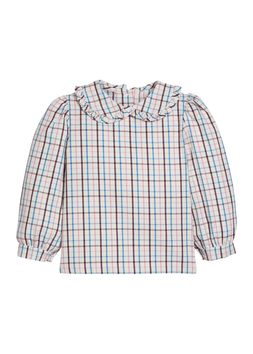 Ruffled Peter Pan Blouse - Wilmington Plaid